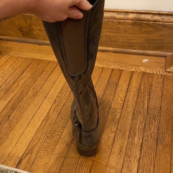 Dark brown knee high boots - Picture 3 of 4